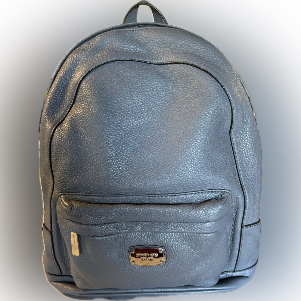 Excellent Condition Gray Leather Large Backpack - image 1